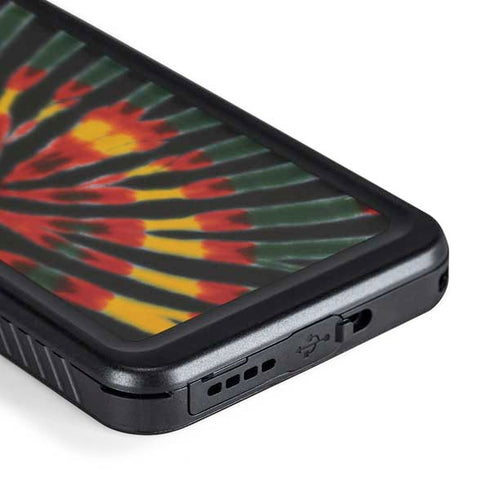 Liquid Blue Tie Dye - Rasta Galaxy S24 Waterproof Case
